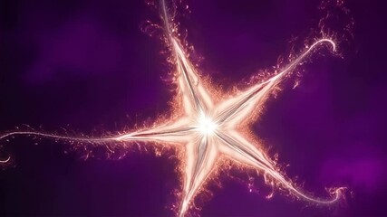 Wall Mural - abstract fractal galaxy, glowing swirls in deep space, cosmic dust