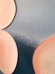 Poster - Soft Geometric Abstraction Painting with Muted Tones and subtle Textures