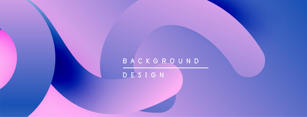 Poster - Abstract gradients, flowing shapes create modern background. Soft purple, pink hues dominate design. Minimalist aesthetic.