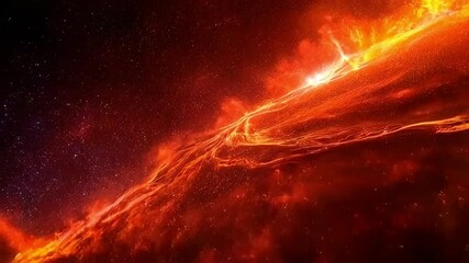 Wall Mural - abstract fractal galaxy, glowing swirls in deep space, cosmic dust