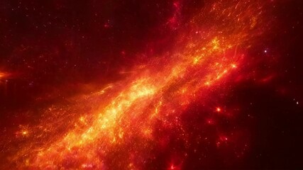 Wall Mural - abstract fractal galaxy, glowing swirls in deep space, cosmic dust