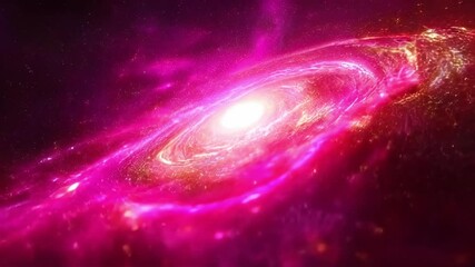 abstract fractal galaxy, glowing swirls in deep space, cosmic dust