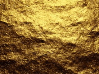 Poster - Textured Golden Foil Background with Subtle Wrinkles and Shimmers Ideal for Elegant Design, Luxury Themes, and Artful Creations in Various Applications