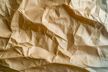 Aufkleber - Textured brown paper background featuring crinkled and folded surface providing rich warm tones and subtle shadows