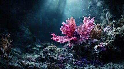 Wall Mural - Underwater exploration capturing vibrant coral depths and nature's beauty through aquatic photography