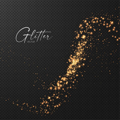 Wall Mural - gold glitter transparent effect. elegant luxury gold dust. shining light effect. golden dust