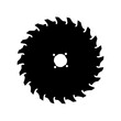 © Emon - Circular saw blade cutting tool silhouette vector illustration