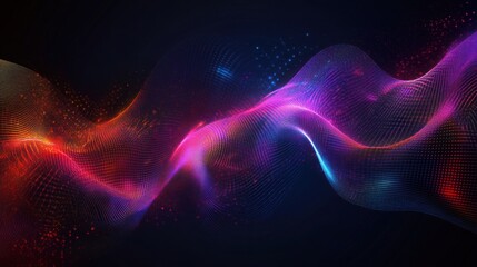 Poster - Abstract colorful wave particle background design