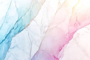 Aufkleber - Pastel marble texture background gold veins abstract design