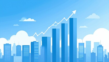 Poster - Cityscape Illustration Depicting Rapid Growth and Urban Expansion