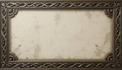 Poster - Ornate Frame with Distressed Surface Adds Vintage Charm and Character