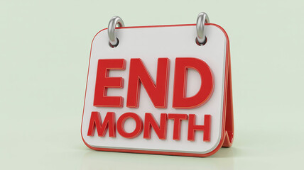 Poster - End of month calendar reminder deadline alert