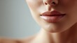 © BrandwayArt - Close-up view of smooth lips highlighting beauty and elegance in soft lighting