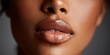 © BrandwayArt - Beautiful close-up of smooth lips showcasing natural shine at sunset