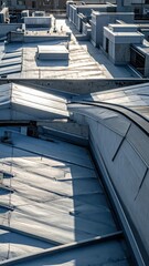 Poster - Light Interaction on Rooftop Surfaces Showcasing Unique Textures