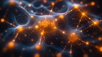 Poster - Abstract Network: Glowing Nodes and Connections