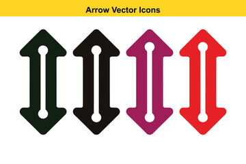 Poster - Vector Arrow Icons Collection – Directional, Curved, and Decorative Arrow Symbols. Vector Navigation Symbols for UI and Web Interfaces