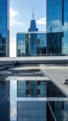 Poster - Stunning Rooftop View with Reflections in Glass Facades of Buildings