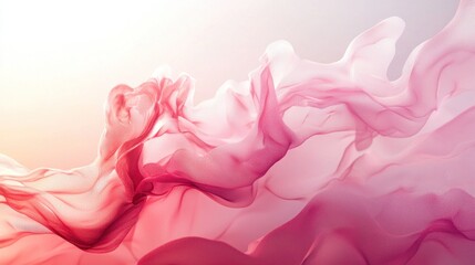 Poster - Ethereal Abstract Soft Flowing Fabric in Shades of Pink and White