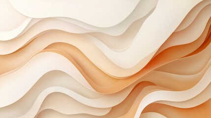 Poster - Abstract Flowing Shapes in Warm Tones and Soft Textures