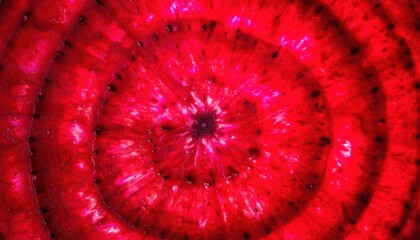 Poster - Rotating red kaleidoscope patterns abstract visual art digital environment close-up view creative concept