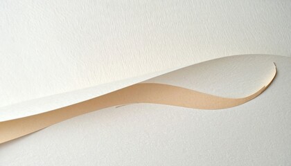 Poster - Curved paper art creation studio visual art minimalist space close-up view innovative design concepts