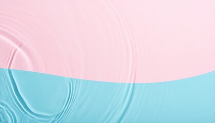 Aufkleber - Calm water ripples abstract photography soft pink and blue colors minimalist design peaceful environment