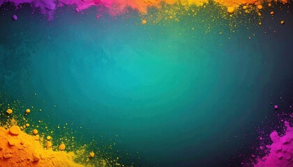 Poster - Vibrant color splash art studio digital background creative environment aerial view artistic concept for designs