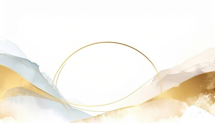 Poster - Elegant abstract golden wave design digital art creative background modern aesthetic minimalist style