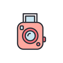 Poster - Cute Camera Icon Design For Social Media Or Decorative Elements