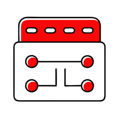 Aufkleber - Red data input box icon, for website design