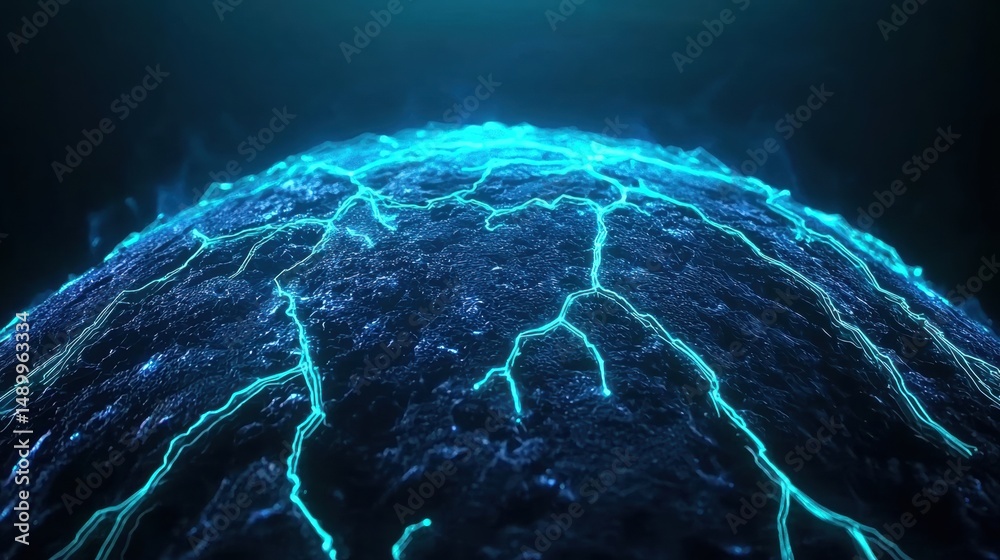 Global Network Nodes Connection Network nodes with animated connections ...
