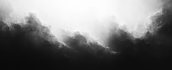 Wall Mural - Dramatic Monochrome Ocean Waves Texture