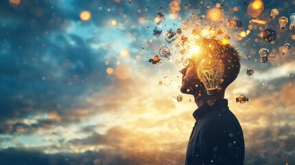 Leinwandbilder - Creative thinking is a powerful tool for generating new ideas and solving problems.