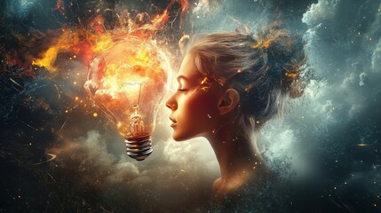 Leinwandbilder - Creative thinking is a powerful tool for generating new ideas and solving problems.