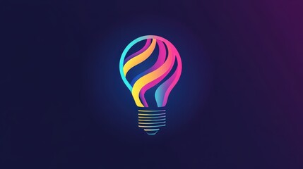 Poster - Design a glowing light bulb icon with swirling energy inside, symbolizing the power of imagination and limitless ideas.