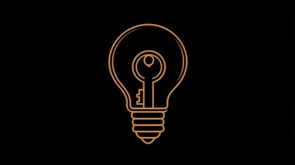 Poster - Design a light bulb icon with a key inside, symbolizing unlocking knowledge and discovering new possibilities.