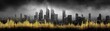 © Jiraporn - Gold bull breakout forecast with chart and economy concept. A dramatic city skyline shrouded in fog and highlighted by gold tones.