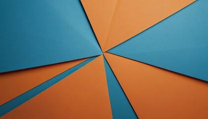 Poster - Unusual modern material design with orange and blue colors
5