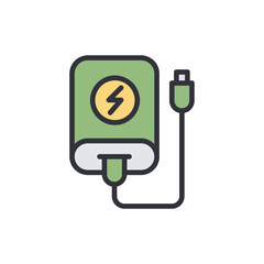 Poster - Illustrative Representation Of A Portable Charger For Electronic Devices
