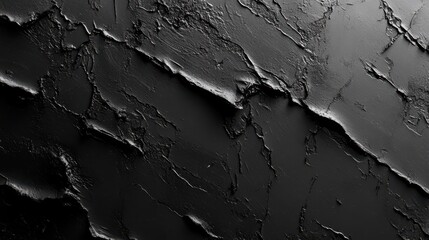 Fototapete - Abstract Dark Gray and Black Paint Texture with Uneven Surface