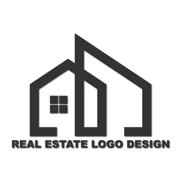 Web line modern color full real estate logo design