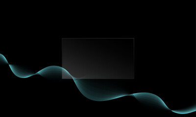 Wall Mural - A page for a glassmorphism style web site with abstract waves.