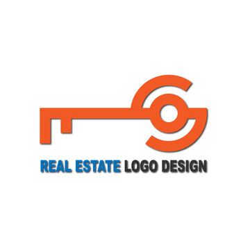 Web line modern color full real estate logo design