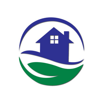 Web line modern color full real estate logo design
