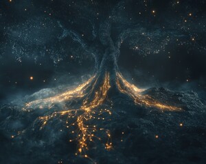Wall Mural - celestial structure in deep space