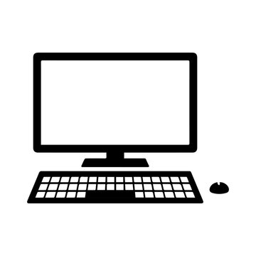 Desktop computer icon vector design