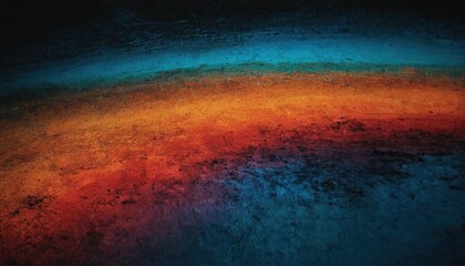 Poster - A painting of a red blue and green colored background
4
