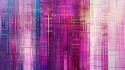 Poster - Abstract vertical streaks of pink, purple, and blue hues blend in a digitally-created artwork