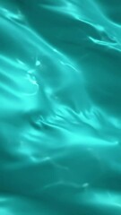 Poster - Turquoise Liquid Motion: Abstract Fluid Dynamics with Light Reflections and Subtle Waves
